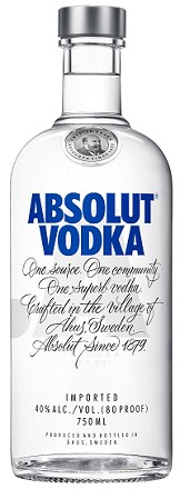 Absolut Vodka 1/24 200 ml Bottle 80PF