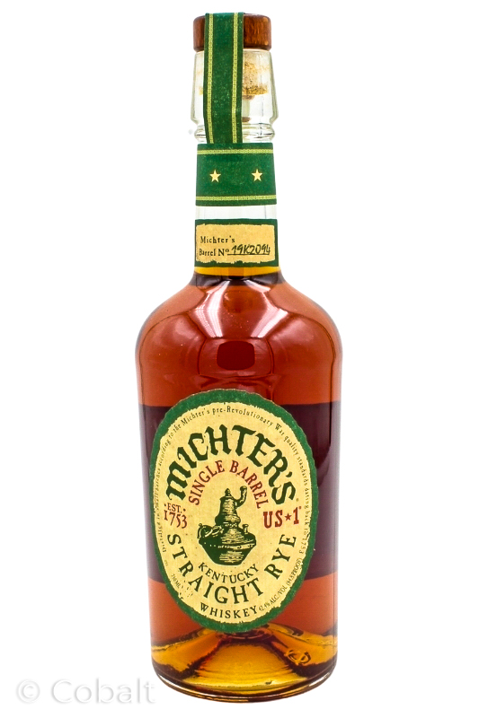 MICHTER'S SINGLE BARREL RYE WHISKEY 750ML