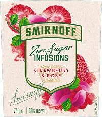 SMIRNOFF ZERO SUGAR INFUSIONS-STRAWBERRY & ROSE 750ml
