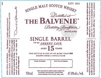 The Balvenie Scotch Single Malt 15 Year Sherr