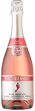 BAREFOOT BUBBLY  PINK MOSCATO CHAMPAGNE 187ML - 4PK