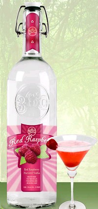 360 VODKA RED RASPBERRY VODKA - 50ML