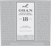 Oban Scotch Single Malt 18 Year