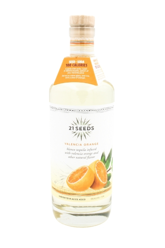 21 SEEDS VALENCIA ORANGE FLAVORED BLANCO TEQUILA - 750ML
